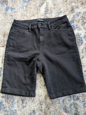 D Jeans Classic Black Denim Bermuda Shorts